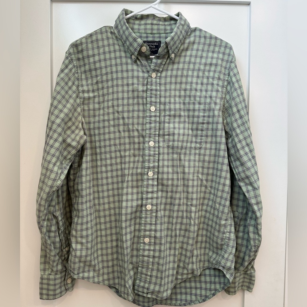 Abercrombie & Fitch Green Checkered Men's Shirt